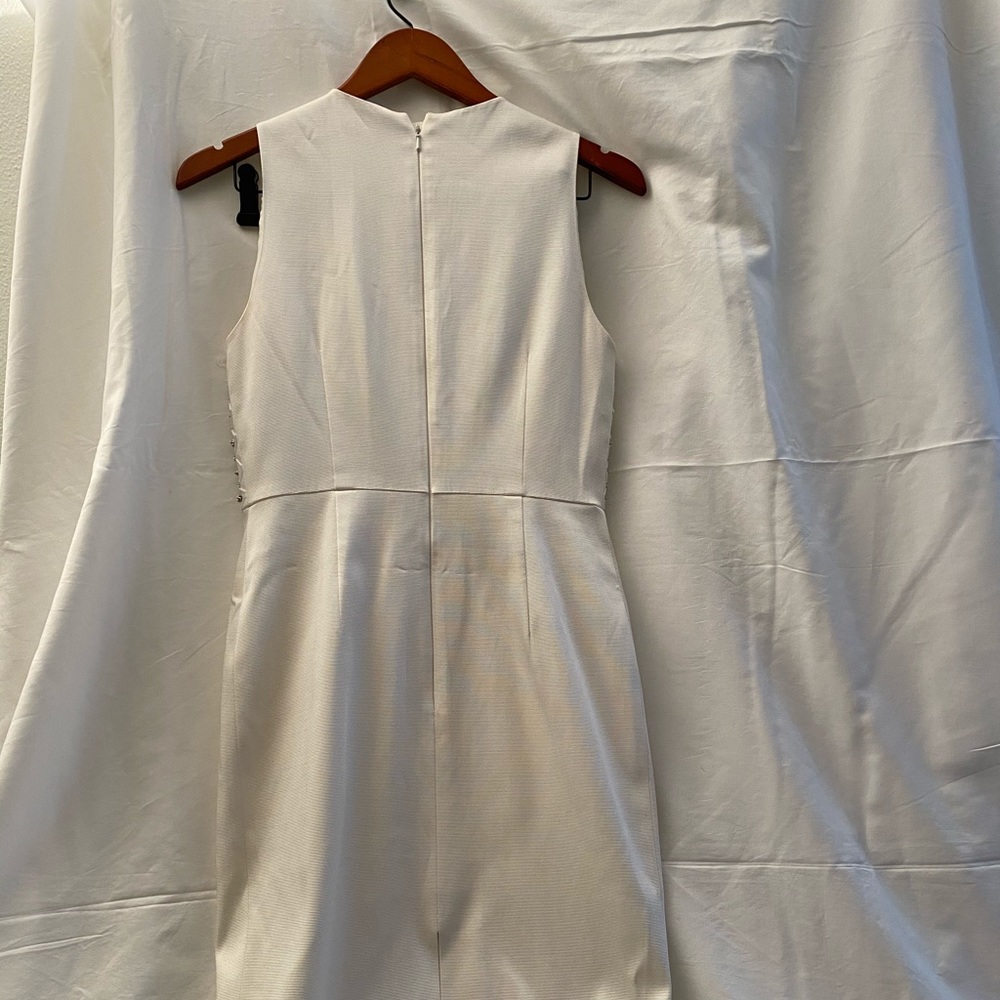 LK Bennett Ivory Textured Midi Dress - Picture 7 of 8